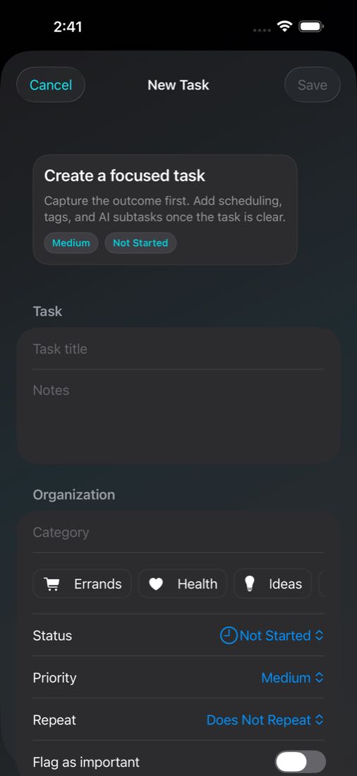 TaskFlow Smart app screenshot 1